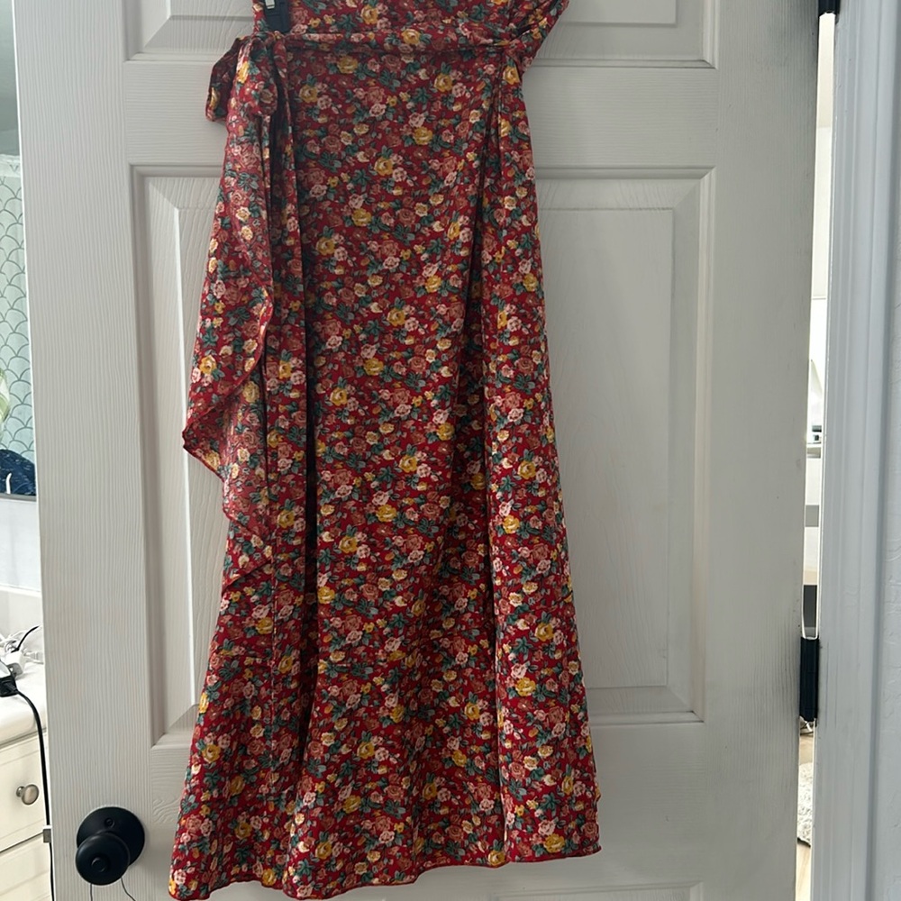 Wrap around floral skirt